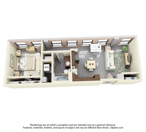 1 Bedroom Floor Plan